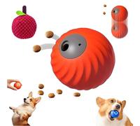 Zoomie 2.0 - Zoomie Dog Toy, Chew Resistant/Automatic Rolling+Feeding/Smart Touch, Changes Direction, Chew Resistant, Imitates Prey, Adjustable Treat Dispensing (Orange + Bayberry Knit Covers)