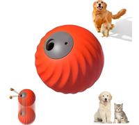 Zoomie Buddy 2.0, 2 in 1 Interactive Dog Balls ＆ Pet Feeder, Dog Track Food Leaking Ball, USB Rechargeable,Two Modes,for Small/Medium Dogs, with Fruit Plush Cover (Orange,Only)