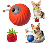 Zoomie Buddy 2.0, Jouet Interactif 2 En 1 Pour Chien, Balle Et Distributeur De Nourriture Avec Revêtement En Peluche Fruitée, Pour Occuper Les Chiens De Petite, Moyenne Et Grande Taille (Orange+B)