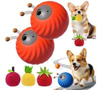 Zoomie Buddy 2.0, Jouet Interactif 2 En 1 Pour Chien, Balle Et Distributeur De Nourriture Avec Revêtement En Peluche Fruitée, Pour Occuper Les Chiens De Petite, Moyenne Et Grande Taille (2Orange+3Mix)