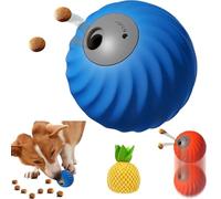Zoomie Buddy 2.0, Smart Touch Interactive Dog Toy, 2 in 1 Interactive Dog Balls ＆ Pet Feeder, Treat Dispensing Puzzle Toy, Durable Pet Safe Design, Suitable for Small/Medium Dogs (Blue,Pineapple)