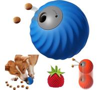 Zoomie Buddy 2.0, Smart Touch Interactive Dog Toy, 2 in 1 Interactive Dog Balls ＆ Pet Feeder, Treat Dispensing Puzzle Toy, Durable Pet Safe Design, Suitable for Small/Medium Dogs (Blue,Tomato)