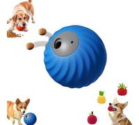 Zoomie Buddy 2.0，Tpu Material Smart Interactive And Treat Dispenser Auto Rolling Ball，Rechargeable Dog Tracking Food Ball，Wear-Resistant Drop-Resistant Interactive Dog Toys for Pets (Blue B)