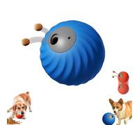 Zoomie Buddy 2.0，Tpu Material Smart Interactive And Treat Dispenser Auto Rolling Ball，Rechargeable Dog Tracking Food Ball，Wear-Resistant Drop-Resistant Interactive Dog Toys for Pets (Blue A)