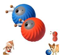 Zoomie Buddy 2.0，Tpu Material Smart Interactive And Treat Dispenser Auto Rolling Ball，Rechargeable Dog Tracking Food Ball，Wear-Resistant Drop-Resistant Interactive Dog Toys for Pets (2PCS A)
