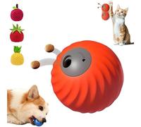 Zoomie Buddy 2.0 - Zoomie Buddy Interactive Dog Toy, 2 In 1 Interactive Dog Balls & Pet Feeder, Pet Rolling Feeding Ball Blue, Durable Pets Safe Design,for Small Or Medium Dogs and Cat (Orange)