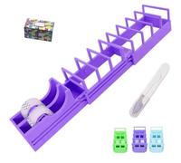 Zoomie Dévidoir de ruban adhésif de masquage portable, pliable, double rouleau, assistant compact et rapide pour l'emballage et les travaux manuels (1 pièce, violet)