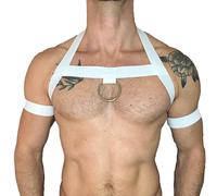 ZOOMIMI Harnais de poitrine élastique pour homme - Bandage de retenue punk en nylon - Accessoire de costume de costumade