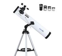 Zoomion Stardust 76/700 AZ Reflector Telescope - Télescope astronomique avec trépied, Support et oculaires pour Enfants et débutants en Astronomie