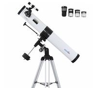 Zoomion Voyager 76/900 EQ Reflector Telescope - Télescope astronomique avec trépied, Support et oculaires pour Enfants et débutants en Astronomie