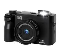 Zoomix Digital Camera, Zoomix Digital Camera 75mp 4K HD Video, 3.0" Screen Ultra HD Sensor & Smart Focus,18X Digital Zoom, Adjustable Smart Flash (Black+32GB)