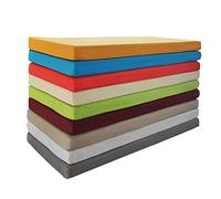 Zoomlie Coussin de banc de jardin imperméable 50D en éponge haute densité 30-200 cm 2/3/4 places pour meubles de terrasse, balancelle, gris foncé, 120 x 45 x 5 cm
