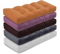 Zoomlie Coussin de banc en mousse haute densité personnalisé épais - Coussin universel antidérapant et attaches pour rangement d'entrée - 10 cm d'épaisseur, plus de 30 couleurs (violet lavande, 140 x