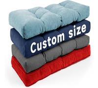Zoomlie Coussin de banc intérieur antidérapant pour canapé, balancelle, coussin personnalisé avec rembourrage en mousse haute densité (beige clair, 180 x 60 x 10 cm)