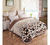 Zoomlie Raschel Couverture de lit simple ou double en velours chaud et épais pour canapé chambre à coucher, canapé, hôtel (style 14 200 x 230 cm)