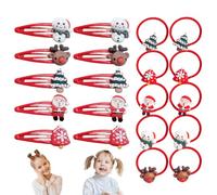 ZOOMPIL 10Pcs Cheveux de Noël Barrette, Barrettes à Pression de Noel, Barrettes Noel de Renne, Elastique Cheveux Noel, pour cheveux pour Enfants et Adultes Fête de Noël Cadeaux