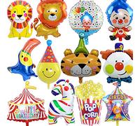 ZOOMPIL Ballons géants animaux de cirque, 12pcs Ballon pour clown, Ballons de fête de clown d'anniversaire pour carnaval cirque anniversaire fête d'halloween faveurs Anniversaire