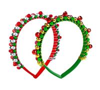ZOOMPIL Bandeau de Noël avec Cloche, 2 Pièces, Bandeaux à Thème pour Fête, Xmas Accessoires pour Cheveux, Halloween Cosplay