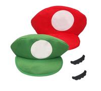ZOOMPIL Casquette Cappy Classique, Casquette de Baseball, Parfait pour Le Carnaval et Le Cosplay pour garçon et Fille, Enfants et Adultes (Red + Green)