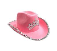 ZOOMPIL Chapeau de Cowboy Rose, Crown Cowgirl Princess Hat, Chapeau de Cowgirl, pour Halloween Party Cosplay Festival De Musique Club