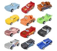 ZOOMPIL Enfants Jouets Véhicules, Decoration Gateau Voiture, 12pcs Cars Cupcake Topper, Jouet Cars Cupcake Décoration, Décoration d'anniversaire de Voiture pour Enfants Garcon Fille