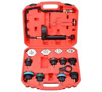Zoomtools 15 pièces Kit de testeur de Pression de radiateur de système de Refroidissement Automobile, Kit de détection de Fuite de réservoir d'eau du système de Refroidissement