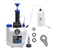 Zoomtools Purgeur de frein 3 L, kit de purge de liquide de frein manuel, de collecte de liquide de frein de 1 L et Adaptateur Universel E20, convient à la plupart des modèles européens