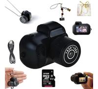 Zoomu Mini Camera Keychain, Mini Keychain Cameras, 1080p HD Minis Retro Cameras with SD Card, 100 Mins Battery Life, Suitable for Carry-on, for Travel (16G)