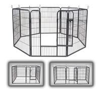 Parc Enclos pour Chiens - zoomundo - XL - Gris - Rectangulaire - A poser au sol