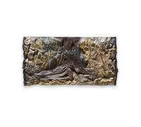ZooPaul Décor de fond d'aquarium 3D 100 x 40 cm, 100 x 50 cm, 100 x 60 cm, pour terrarium, rocher, roche, racine, structure Amazonas