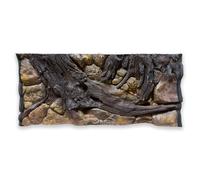ZooPaul Décor de fond d'aquarium 3D 120 x 60 cm - Fond de terrarium - Rocher, roche, racine, structure Amazonas