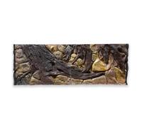 ZooPaul Décor de fond d'aquarium 3D 150 x 60 cm - Fond de terrarium - Rocher, roche, racine, structure Amazonas