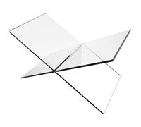 ZOOPH Présentoir en acrylique, support de livre 7 x 4 pouces, forme X for affichage, cuisine transparent for recettes, d'art, Bible, d'or, magazine, manuels scolaires S