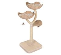 zooplus Arbre à chat Cat's Flower | Plateau de base extra épais | 2 paniers de couchage en feuilles de l'eau | Jouet pour chat inclus | Robuste et stable | Hauteur : 130 cm
