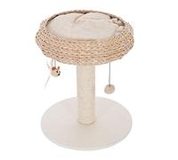 zooplus Arbre à chat Natural Home I avec panier de couchage en jacinthe d'eau et coussin en peluche confortable | Tronc en sisal et plaque de sol en bois véritable | Hauteur : 54,5 cm