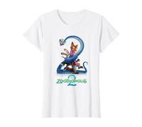 Zootopie Poster T-Shirt, Femme, Blanc, M