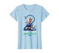 Zootopie Poster T-Shirt, Femme, Bleu Céleste, M
