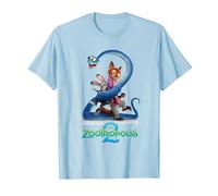 Zootopie Poster T-Shirt, Homme, Bleu Céleste, L