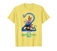 Zootopie Poster T-Shirt, Homme, Citron, S
