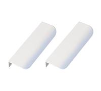 ZOOWMRALK Poignées invisibles, poignées de tiroir blanches, for porte garde-robe, 2 pièces, for placard cuisine, for meubles chambre à coucher, placards, alliage d'aluminium(Length 80mm)