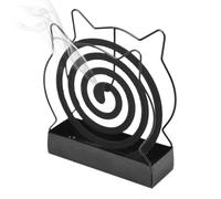 ZOOWMRALK Réchaud d'aromathérapie, brûleur d'encens, Porte-encens for bâtons - Boîte à Suspendre Mignonne en Forme de Chat, Suspendu, Plateau pin(Cat Ear Type)