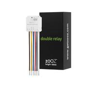 Zooz Relais double longue portée série Z-Wave ZEN52 | Contrôlez 2 lumières individuellement, répéteur de signal | Fonctionne avec SmartThings, Hubitat et Home Assistant (JS) | Hub Z-Wave requis (vendu