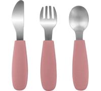 ZOPA Couverts en silicone pour enfants, vieux rose