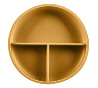 Zopa Silicone Divided Plate assiette à compartiments avec ventouse Mustard Yellow 1 pcs