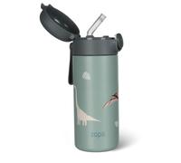 ZOPA Thermos à liquide avec paille et support en silicone 350 ml, Dino