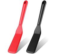 Zopeal 2 Pcs Spatules Longues Spatule Fine et Étroite en Silicone Spatule à Crêpes Antiadhésive Spatule à Cuisson Résistante à Chaleur Spatule pour Œufs Hamburgers Pizzas Crêpes Steaks Omelettes