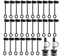 Zopeal Lot de 100 bouchons de bec verseur noirs avec boucle à capuche pour huile d'olive, liqueur - Bouchons en caoutchouc (bec non inclus)