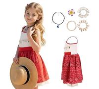 Zophlly Costume de princesse pour enfant, Costume Vaiana, 130