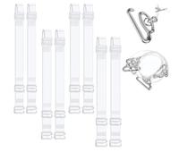ZOPJUMA Bretelles de Soutien Gorge Invisibles Réglables 5 Paires Bretelles Transparentes Antidérapantes Crochet Doux Extensions Rechange Femmes Gorge sans Bretelles Filles Transparent