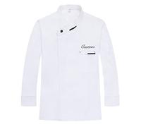 Zopmopae Manteau de Chef personnalisé à manches longues chemise de Chef uniforme de cuisine de Service alimentaire personnalisé veste de Chef pour hommes femmes